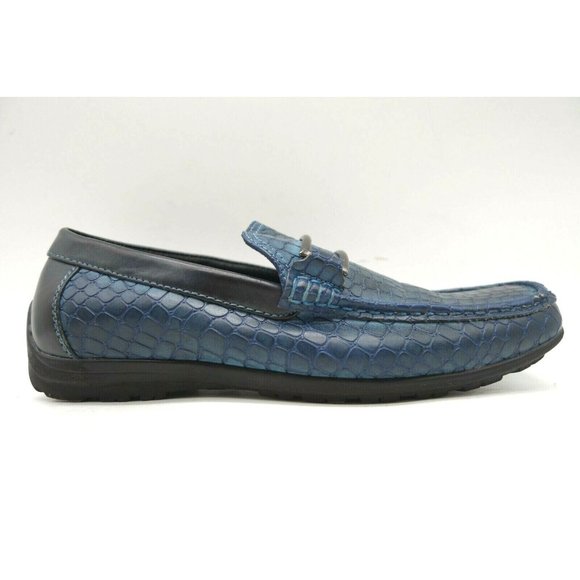 Stacy Adams Blue Alligator Print Slip On Driving Loafers Shoes Men\'s 7 M main image 8